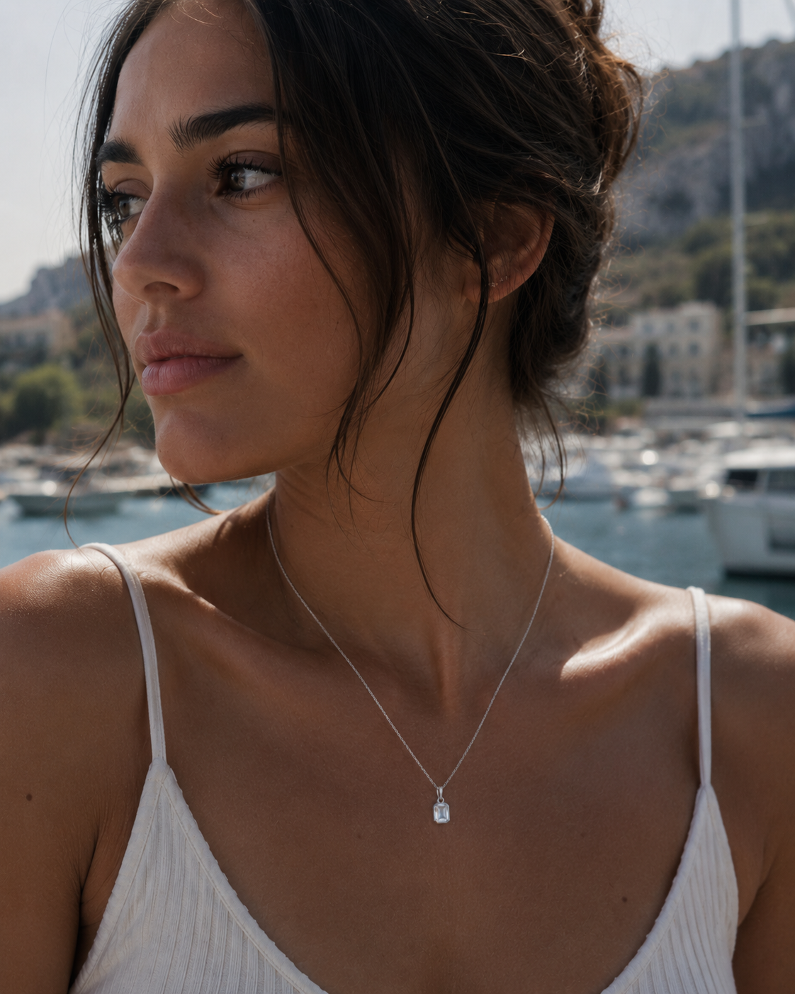 Emerald Pendant Necklace