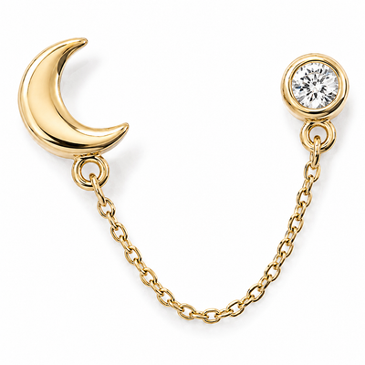 Lunar Duet Chain Earring