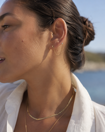 Lunar Duet Chain Earring